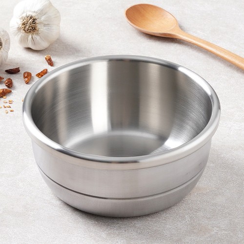 용천 스텐 인덕션 뚝배기 업소용 국밥 설렁탕 곰탕 갈비탕 그릇 15.5cm
