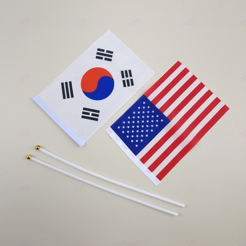 미니 태극기 성조기 깃발 집회 체육대회 행사 응원 도구 여행 인솔