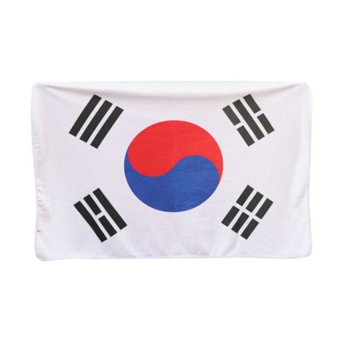 태극기망토 집회 시위 응원 태극기 대형 똑딱이 양털 담요