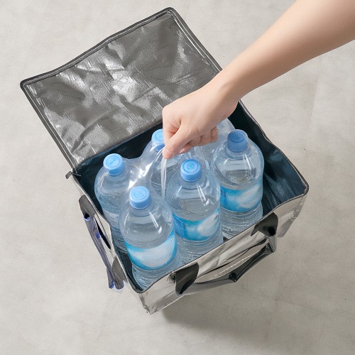 롤링카트 시장바구니 캐리어 바퀴달린 접이식 쇼핑 장바구니 제니 롤링백 L(대형), 핑크