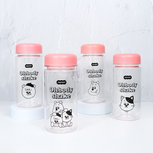 오늘의바디 오바디프렌즈 트라이탄 친환경 보틀 휴대용 미니 헬스 쉐이크 물병 350ml